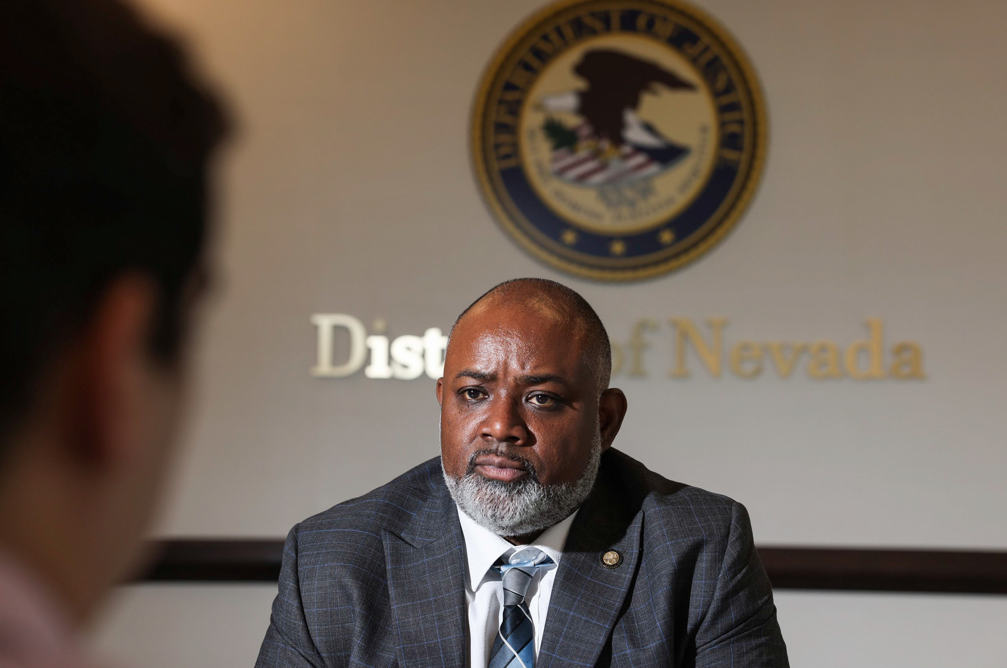 Jason Frierson, then-United States attorney for the District of Nevada, during an interview on Sept.15, 2022.